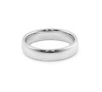 Mens Rings for Men, Promise Ring for Boyfriend Simple Plain Ring 14K White Gold Size R 1/2