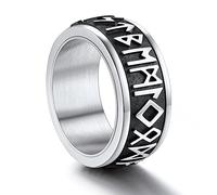 Mens Rings Size 9 Viking Rings Stainless Steel Spinner Rings for Men Fidget Ring Norse Rings for Men Anxiety Rings