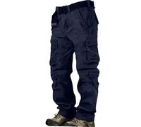 Men's Ripstop Tactical Pants Camo Work Trousers Relaxed Fit Travel Pant Lightweight Cargo Pants with 9 Pockets