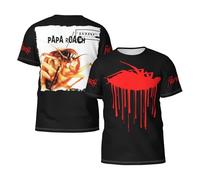 Men's Roach Music Rock Band Papa Printed Crewneck Shirt Classic and Versatile Tops Comfortable and Breathable Shirt Multicolor XL