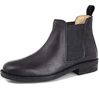 Mens Roamers Leather Chelsea Boots Cushioned lining Black size 11