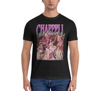 Men's Roan Singer Chap*pell Summer T-Shirt Direct Digital Printed Shirts Cotton Novelty Cool Short Tee Black M