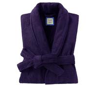 Men's Robe,Pure Cotton Robe for Men,Absorbent Bathrobe,Luxurious Terry Cloth Bathrobe with Shawl Collar (UK, Alpha, M, L, Regular, Regular, Purple)