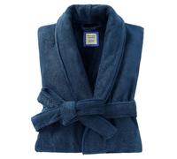 Men's Robe,Pure Cotton Robe for Men,Absorbent Bathrobe,Luxurious Terry Cloth Bathrobe with Shawl Collar (UK, Alpha, XL, XXL, Regular, Regular, Elegant Blue)