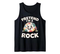Mens Rocks Pretend I'm A Rock Funny Humorous Rock Lover Kids Tank Top