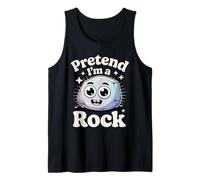 Mens Rocks Pretend I'm A Rock Funny Humorous Rock Lover Mens Tank Top