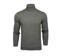 Mens Roll Neck Jumper Xact 100% Cotton Knitted Long Sleeve Polo Neck Sweater