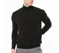 Mens Roll Neck Jumper Xact 100% Cotton Knitted Long Sleeve Polo Neck Sweater