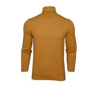 Mens Roll Neck Jumper Xact 100% Cotton Knitted Long Sleeve Polo Neck Sweater