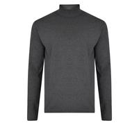 Mens Roll Neck Polo Turtle Neck Cotton Blend Plain Long Sleeve Top M to 3XL New (Dk Grey - XL)