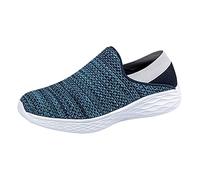 Men's Rome Slip On Low Rocker Bottom Comfort Arch Support Walking Shoes, Running Tennis Shoes | Leisure Street Running Shoes Fashion Lightweight Breathable Slip On Shoes, blue, 10 UK