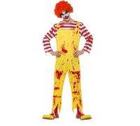 Mens Ronald Mcdonald Kreepy Killer Clown Halloween Fancy Dress Costume