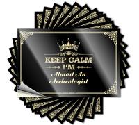 Mens Room Accessories Girly Lettering Sticker - Keep Calm I'm Almost an Archeologist Removable Decal Garage Easy Peel for Girls(12X18CM)