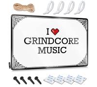 Mens Room Sign I Love Grindcore Music Tin Sign Funny Kitchen Signs Metal Vintage Signs(20X30CM)