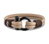 Mens Rope Bracelet - Stainless Steel Black Shackle, Extremely Durable and Scratch Resistant Waterproof Paracord, Handmade, Nautical Wristband for Men, 8.0, Rope, no gemstone