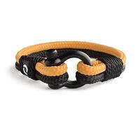 Mens Rope Bracelet - Stainless Steel Black Shackle, Extremely Durable and Scratch Resistant Waterproof Paracord, Handmade, Nautical Wristband for Men, M, Rope Stainless Steel
