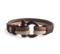 Mens Rope Bracelet - Stainless Steel Black Shackle, Extremely Durable and Scratch Resistant Waterproof Paracord, Handmade, Nautical Wristband for Men, 7.50, Rope