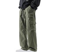 Men's Rope Loosening Waist Solid Color Pocket Trousers Loose Sports Trousers Boy Cotton Trousers Mens for Work Mens Elasticated Trousers Cargo Combat Work Pants
