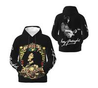 Men's Rory Black Fleece Hoodie Gallagher Logo Hooded Neck Print Sweatshirt Tops Singer Pullover for Men Big Teen Boy Fans Merch Clothes Gift