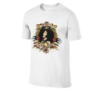 Men's Rory Cotton Gallagher T Shirt Logo Tee Crew Neck Print T-Shirt Tops Singer Tshirt for Men Big Teen Boy Fans Merch Clothes Gift White