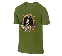 Men's Rory Cotton Gallagher T Shirt Logo Tee Crew Neck Print T-Shirt Tops Singer Tshirt for Men Big Teen Boy Fans Merch Clothes Gift Moss Green