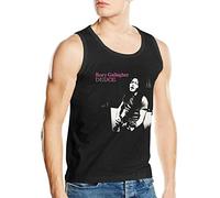 Mens Rory-Gallagher Tank Top Quick-Drying Sleeveless Shirt Casual Sport Gym Vest Black