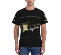 Men's Rory T-Shirt Gallagher Black T Shirt Logo Tee Crew Neck Print Tops Singer Tshirt for Men Big Teen Boy Fans Merch Clothes Gift