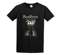 Men's Round Neck T-Shirt Bloodborne The Old Hunters Poster Classic Style Black 3XL
