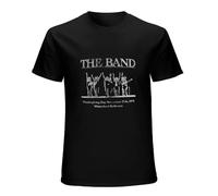 Men's Round Neck T-Shirt Greucy-Dark The Band The Last Waltz Do not Bleach Black M