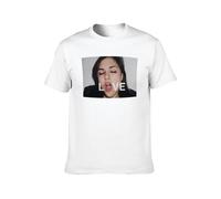 Men's Round Neck T-Shirt Grey Sasha Love Style Funny Double Stitch Sleeves and Hem White XL