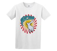 Men's Round Neck T-Shirt Jefferson White Rabbit 60'S 70'S Psychedelic Rock Pure Cotton is More Hygroscopic White XL