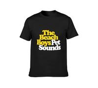 Men's Round Neck T-Shirt Kaitian The Beach Boys Pet Sounds Crew-Neck t-Shirt Black S