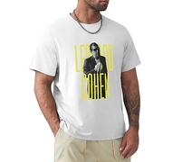 Men's Round Neck T-Shirt Leonard Cohen Banana Classic Style White 3XL