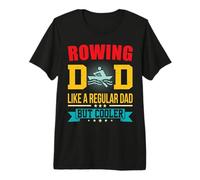 Mens Rowing Dad Like a Regular Daddy But Cooler Row Fathers Day Premium T-Shirt