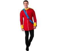 Mens Royal Prince Costume Monarch Fairytale Story Adult Fancy Dress Party Outfit