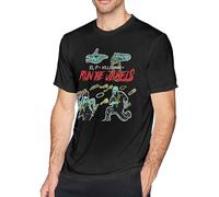 Men's Ru-N Th-E Jewels Classic Breathable Casual Round Neck Easy Tee Music Tee Black T-Shirts Black L