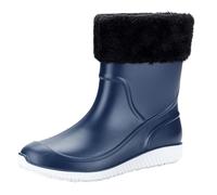 mens rubber boots outdoor hiking boots short shank work boots rubber boots dog walking boots lightweight rubber boots for gardening waterproof and, blue, 6 UK