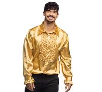 Boland Men's Ruffle Party Shirt Gold X Large EU54-56
