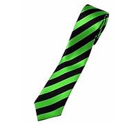 Mens Rugby Football Sports Presentation Striped Neck Ties (Green/Black)