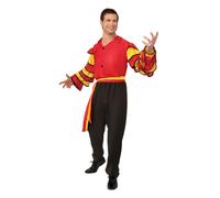 Mens Rumba Man Costume Spanish Flamenco Salsa Dancer Adult Fancy Dress Outfit
