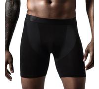 Men's Running Boxer Shorts, Anti Chafing Long Leg Underwear Trunks with Fly Mesh Underpants, Breathable Long Leg Sports Boxers for Men, Stretchy Base Layer Shorts Tights Leggings Running Gym Cycling
