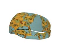 Mens Running Headband,Womens Sweatband America Map Animals Ducks Sports Hairband For Running,Basketball,Fitness
