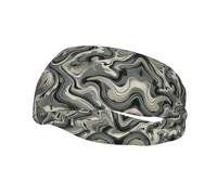 Mens Running Headband,Womens Sweatband Gray Camouflage Seamless Pattern Sports Hairband For Running,Basketball,Fitness