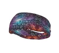 Mens Running Headband,Womens Sweatband Math Physics Formulas Sports Hairband For Running,Basketball,Fitness