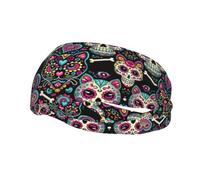 Mens Running Headband,Womens Sweatband Mexican Sugar Skull Cat Sports Hairband For Running,Basketball,Fitness