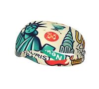 Mens Running Headband,Womens Sweatband Tourist Travel Usa New York City Sports Hairband For Running,Basketball,Fitness