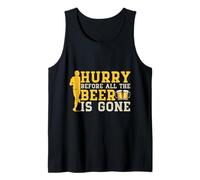 Mens Running Hurry Before All Beer is Gone Marathon Runner Tank Top