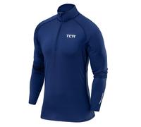 TCA Men's Winter Run Half-Zip Long Sleeve Running ReflectiveTraining Workout Outdoor Athletic Top - Blueprint, L