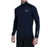 TCA Men's Winter Run Half-Zip Long Sleeve Running ReflectiveTraining Workout Outdoor Athletic Top - Night Sky, M
