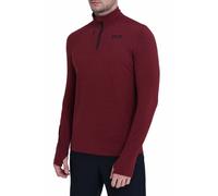 TCA Fusion Long Sleeve Running Top Men - Training Tops for Men - Golf Top Golf Clothing - 1/4 Zip Tops Mens - for Gym Hiking - Power Red, XXL